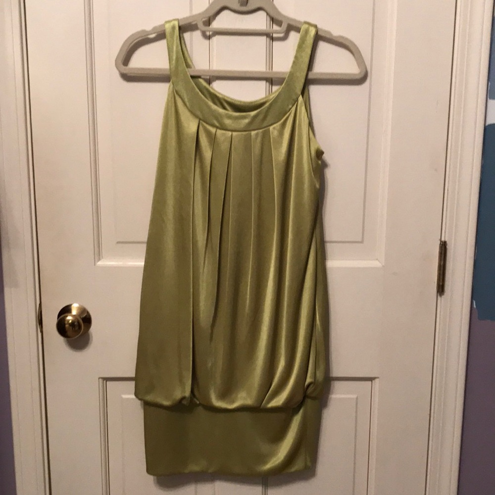 Green Satin Dress